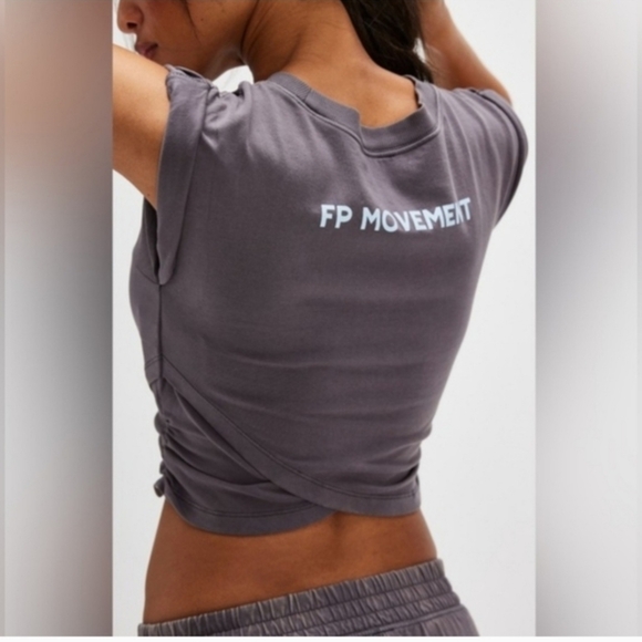 NWT Free People Movement Hot Shot Crossover Top Only- Dark Shadow - Picture 2 of 11